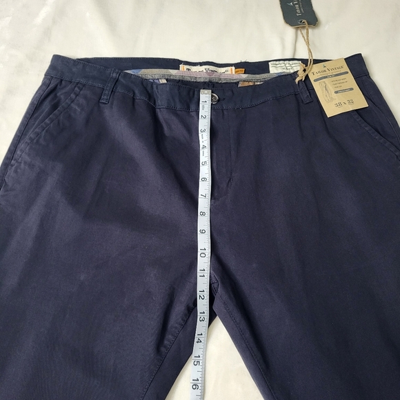 Tailor Vintage Navy Blue Mens Pants. 38x32. Stretch. Cotton Blend - Picture 9 of 16